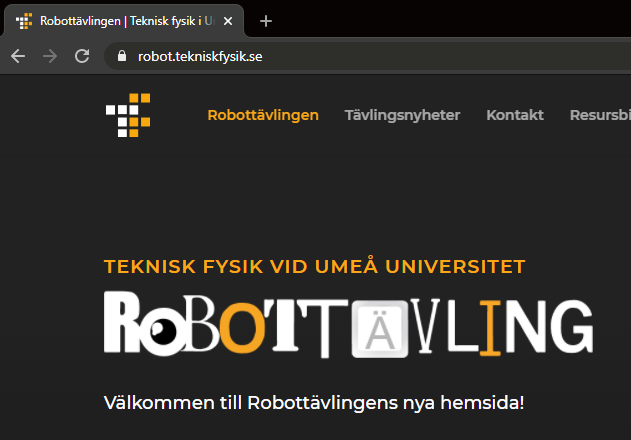 Robottävlingens nya hemsida lanserad